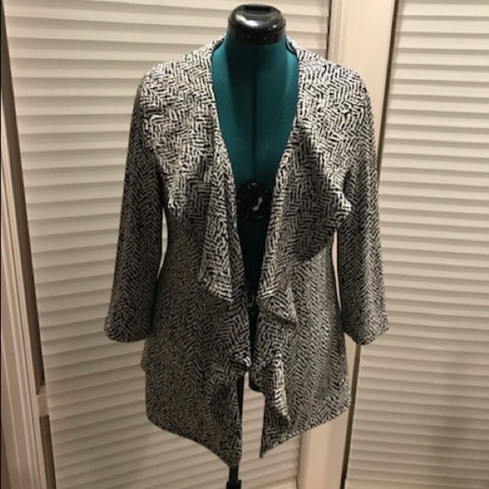 Calvin Klein jacket size 6. Black and white